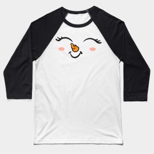 snowman face Baseball T-Shirt